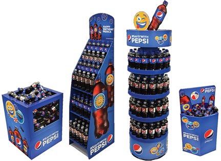 Pepsi Emoji Corrugated Displays