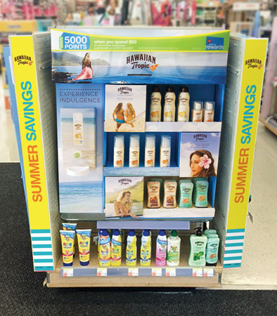 Hawiian Tropic Walgreens Display