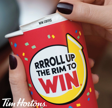 Tim Hortons U.S. Conducts RRRoll Up The Rim Promotion