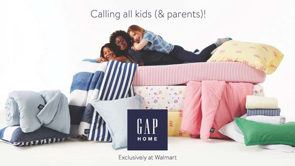 Walmart & Gap Launch Gap Home Kids Line