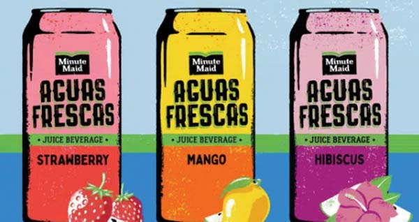 Minute Maid Aguas Frescas Naturally Flavored Mango Juice Drink, 16