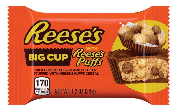 New Reese’s Big Cup Stuffed With Reese’s Puffs Cereal