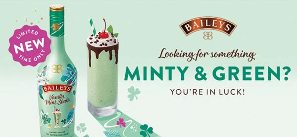 Bailey’s Displays Bailey’s Vanilla Mint Shake