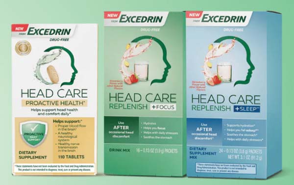 Excedrin Launches Head Care Drug-Free Supplements