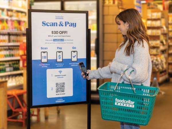 Foodcellar Market Introduces Scan & Pay Checkout Technology Powered By Instacart