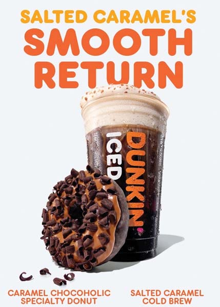 Dunkin’ Promotes Salted Caramel Cold Brew