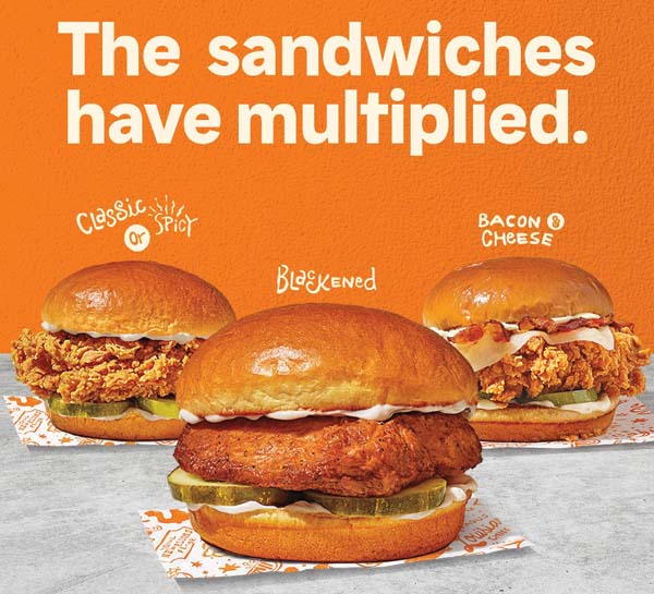 Popeyes Blackened Chicken Sandwich Hits Restaurants