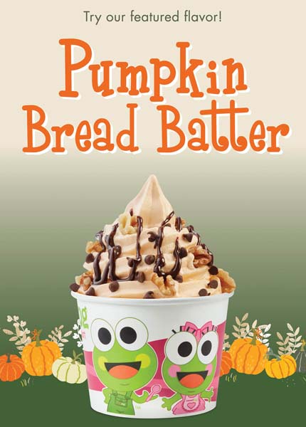 sweetFrog Whips Up Pumpkin Bread Batter Frozen Yogurt