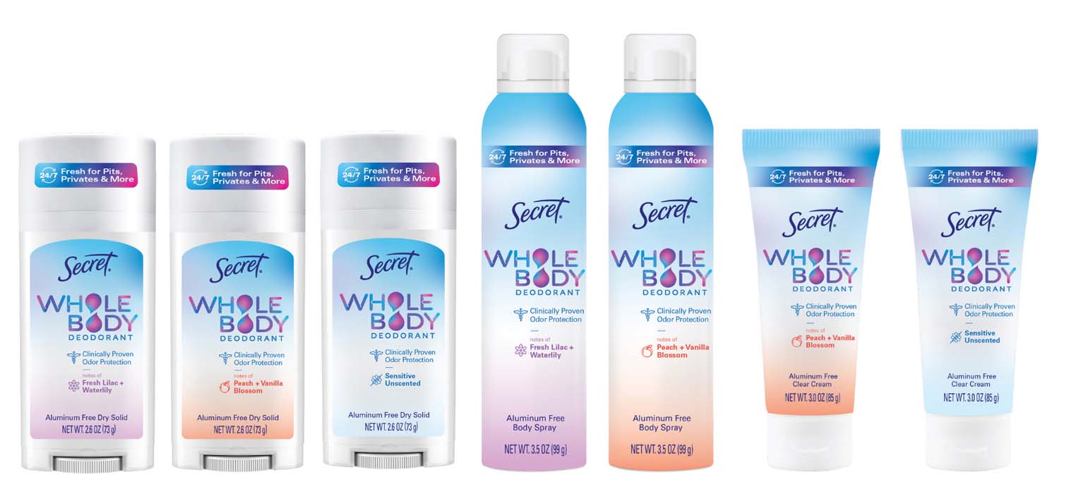 New Secret Whole Body Deodorant Introduced