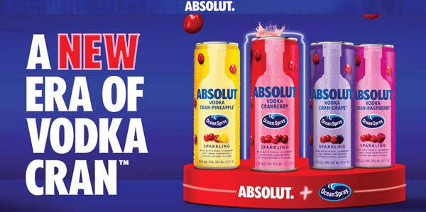Absolute Vodka & Ocean Spray Introduce Vodka Cran RTD