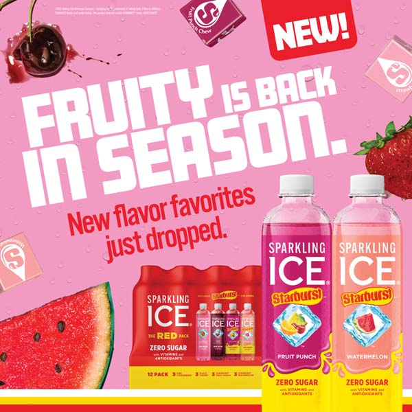 Sparkling Ice Launches Two New STARBURST Flavors