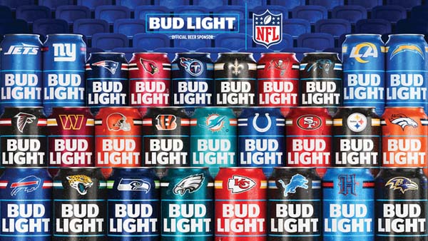 Bud Light Promotes New NFL Team Cans