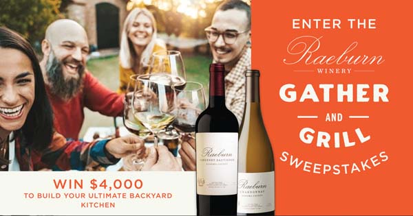 Raeburn Winery Launches Gather & Grill Sweepstakes