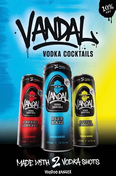 Voodoo Ranger Displays Its New Vandal Canned Vodka Cocktails